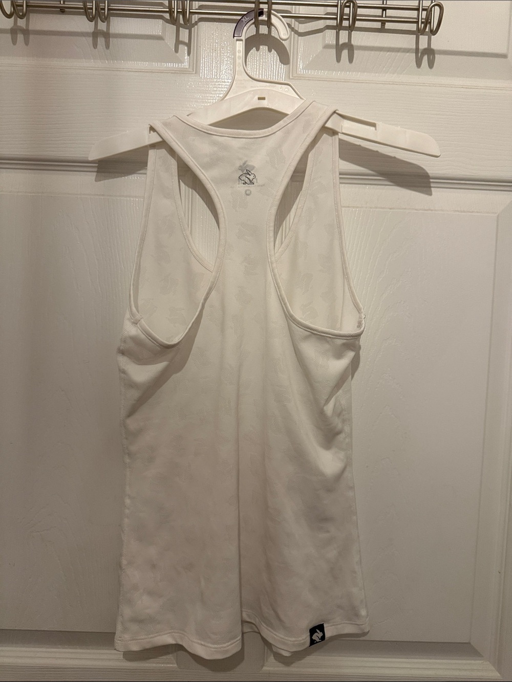 Rabbit Bunny Hop White Racerback Performance Tank - Picture 3 of 3